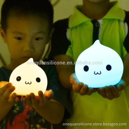 2016 Waterdrop Silicon Night Light LED Colorful Changing Night Light Sensitive Tap Control water-drop Gift for every night